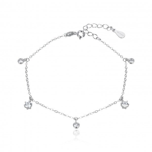 Pulsera de Plata con Chatones y Circonitas