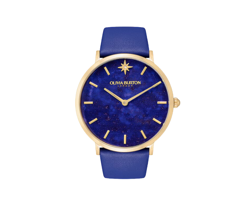Reloj de mujer Ultra Slim de piel azul marino