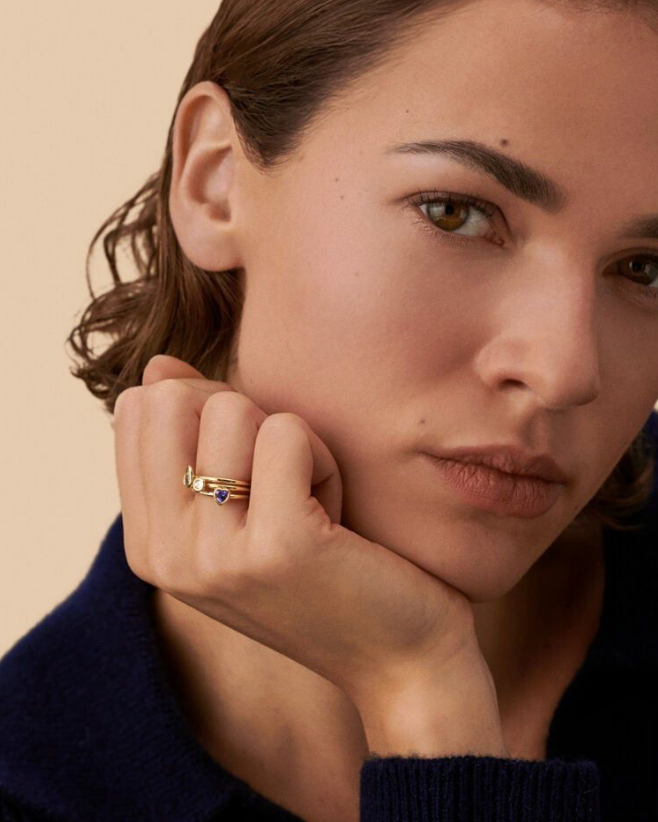 Anillo fino Ágatha Paris candy multicolor/oro