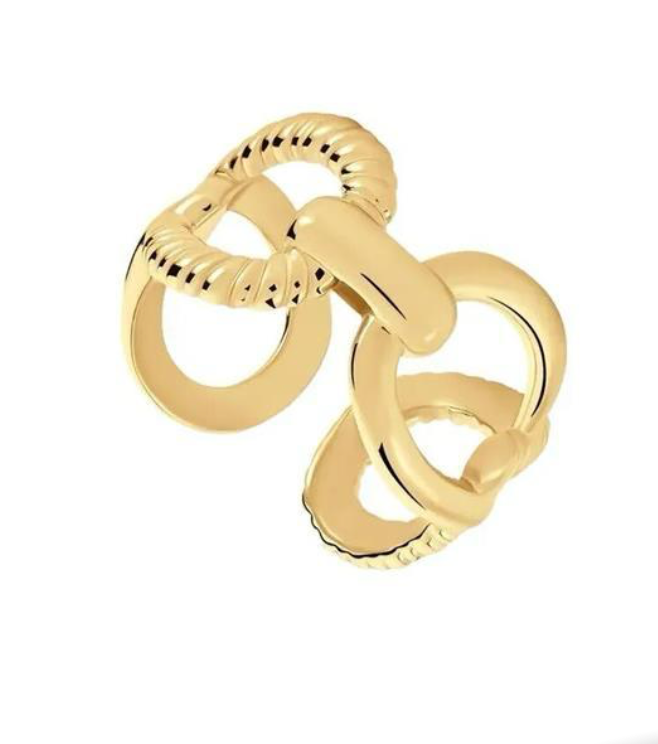 Anillo ajustable Agatha paris harmonie plata baño oro