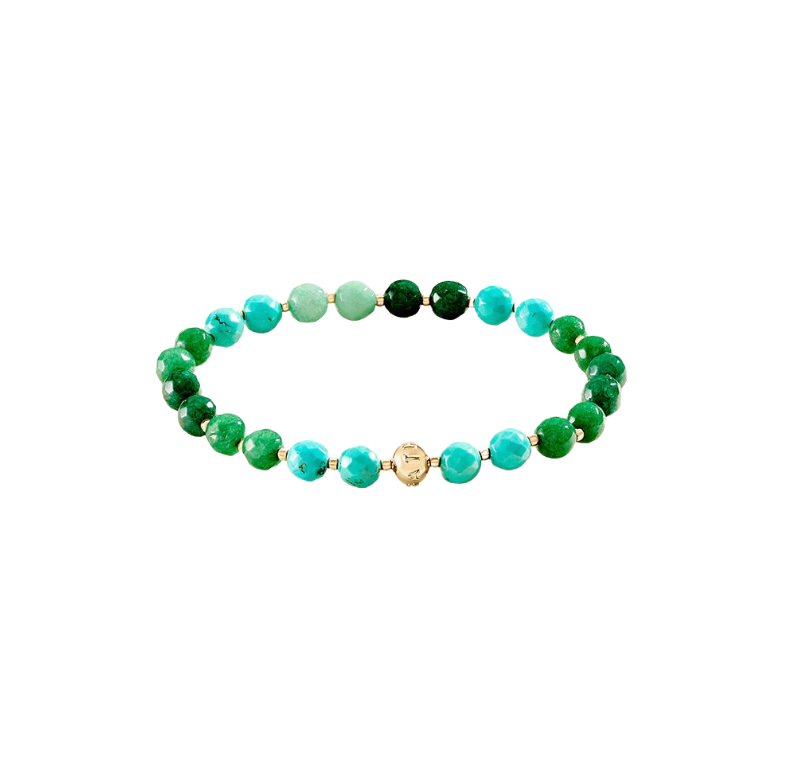 Pulsera de cadena NIGHTFALL Verde / Dorado