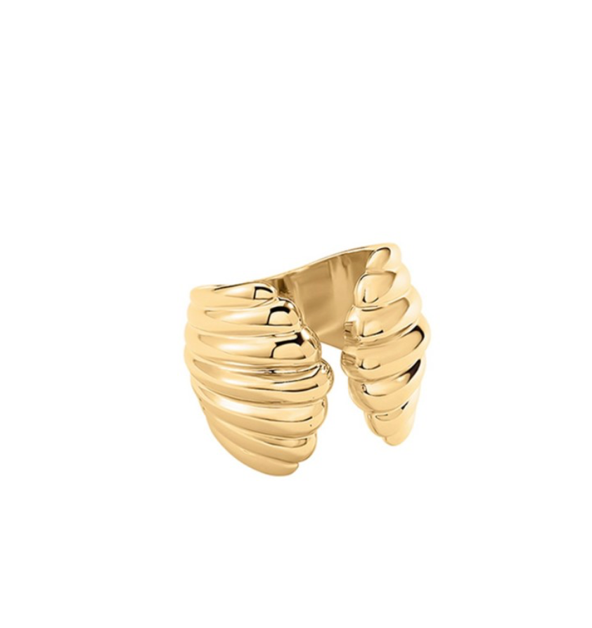 Anillo Ancho forma de concha Agatha París x Maria Pombo