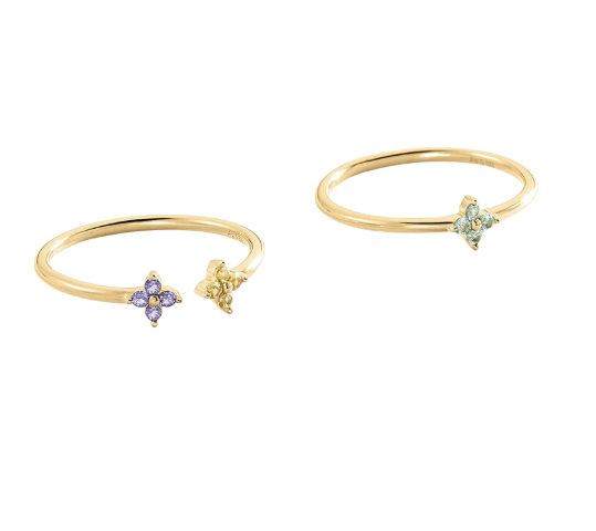 Anillo fino BELOVED Multicolor / Oro