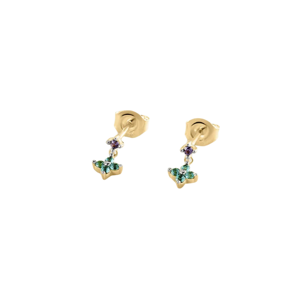 Pendientes cortos BELOVED Multicolor / Dorado