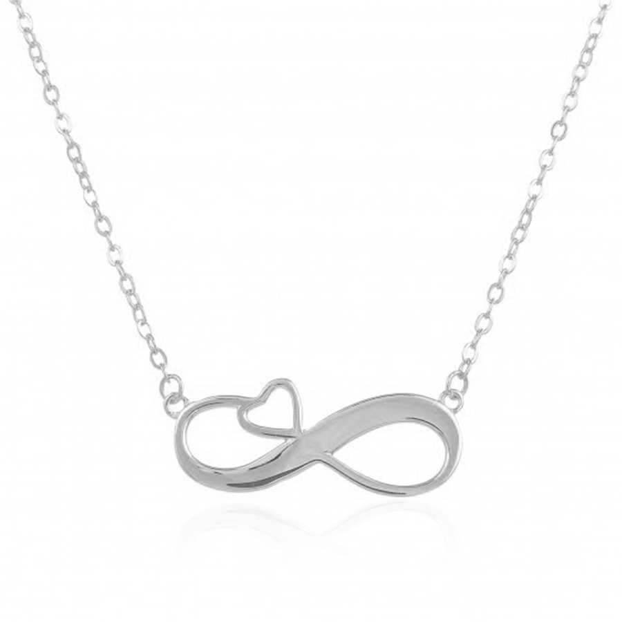 Gargantilla Plata con Infinito Corazon Personalizable