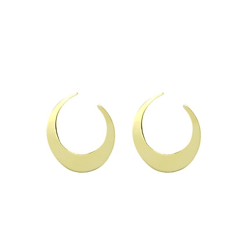 Pendientes de Plata Dorada - Aro Moderno