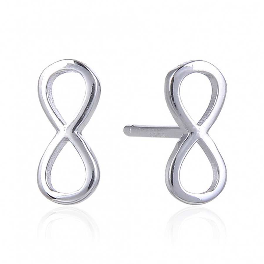 Pendientes de Plata Lisa -Infinito